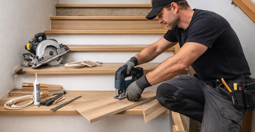 Laminaat _ CPL _ HPL traprenovatie